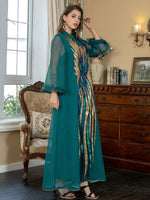 V-neck Long-sleeved Elegant Dress - Meesal