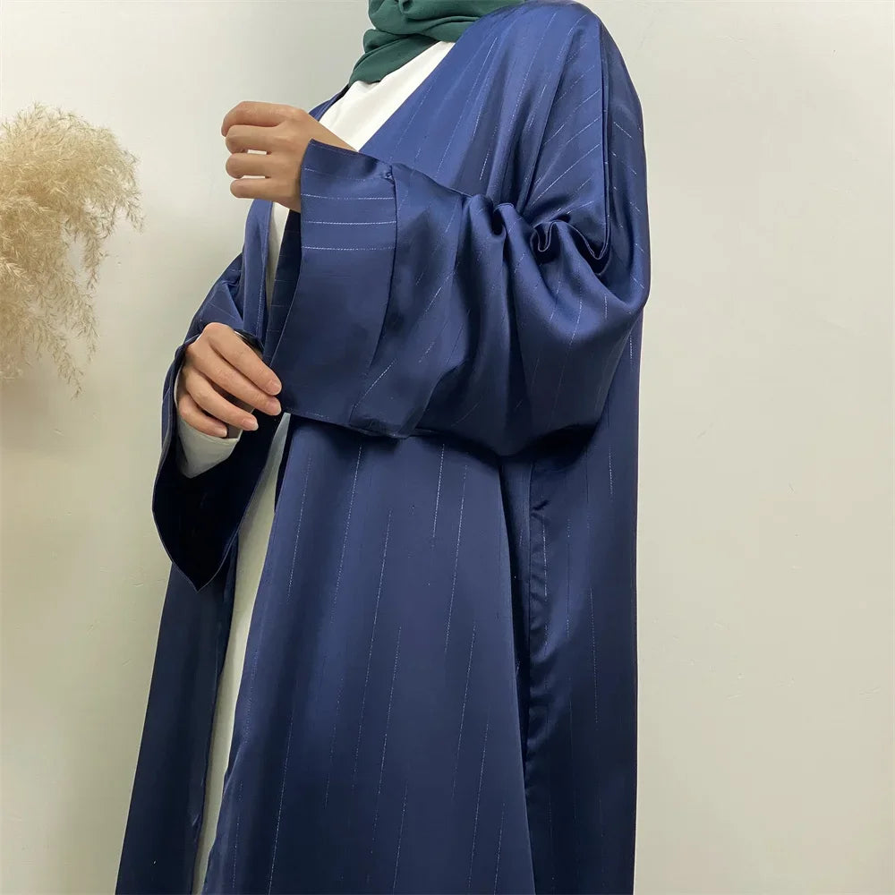 Middle East Kimono Open Abayas for Women Muslim Dress Dubai Kaftan Turkey Robe Islam Jalabiya Morocco Caftan Eid Ramadan Abaya - Meesal