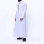 Men's Kaftan Stand Collar Jubba Thobe - Meesal