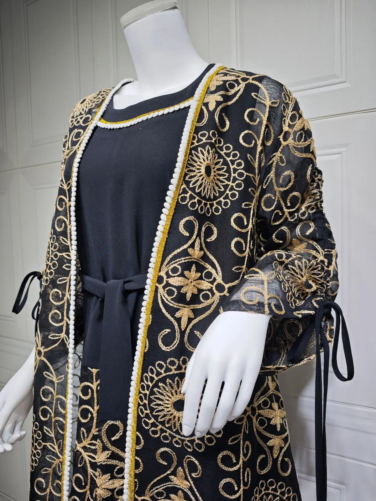 Embroidered Muslim Abaya Set - Meesal