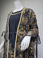 Embroidered Muslim Abaya Set - Meesal