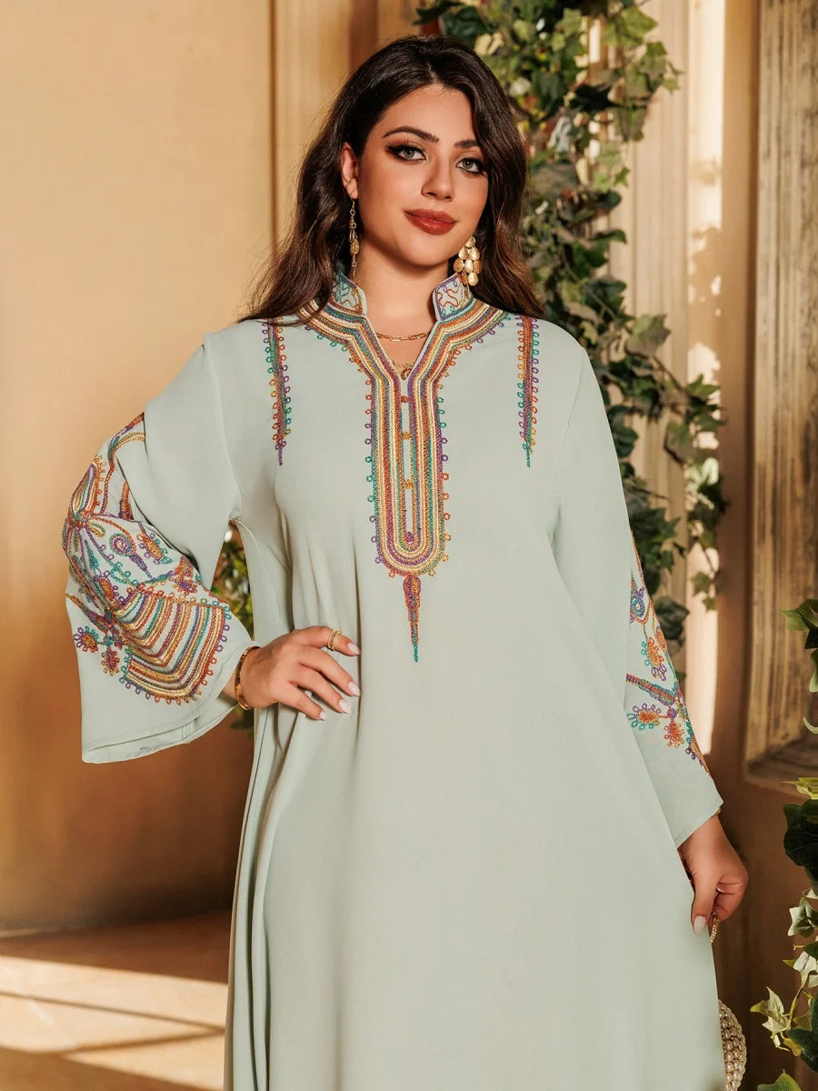Floral Embroidery Dress - Meesal
