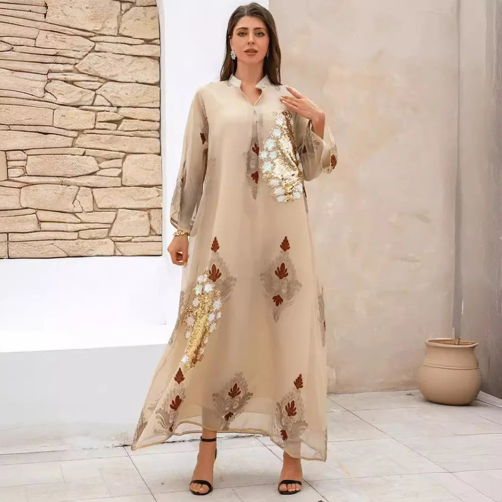Floral Embroidered Dresses - Meesal
