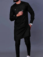 Men's casual white geometric print suit - Meesal