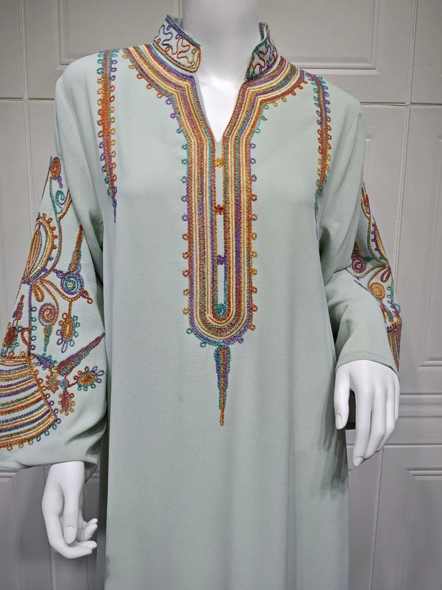 Floral Embroidery Dress - Meesal