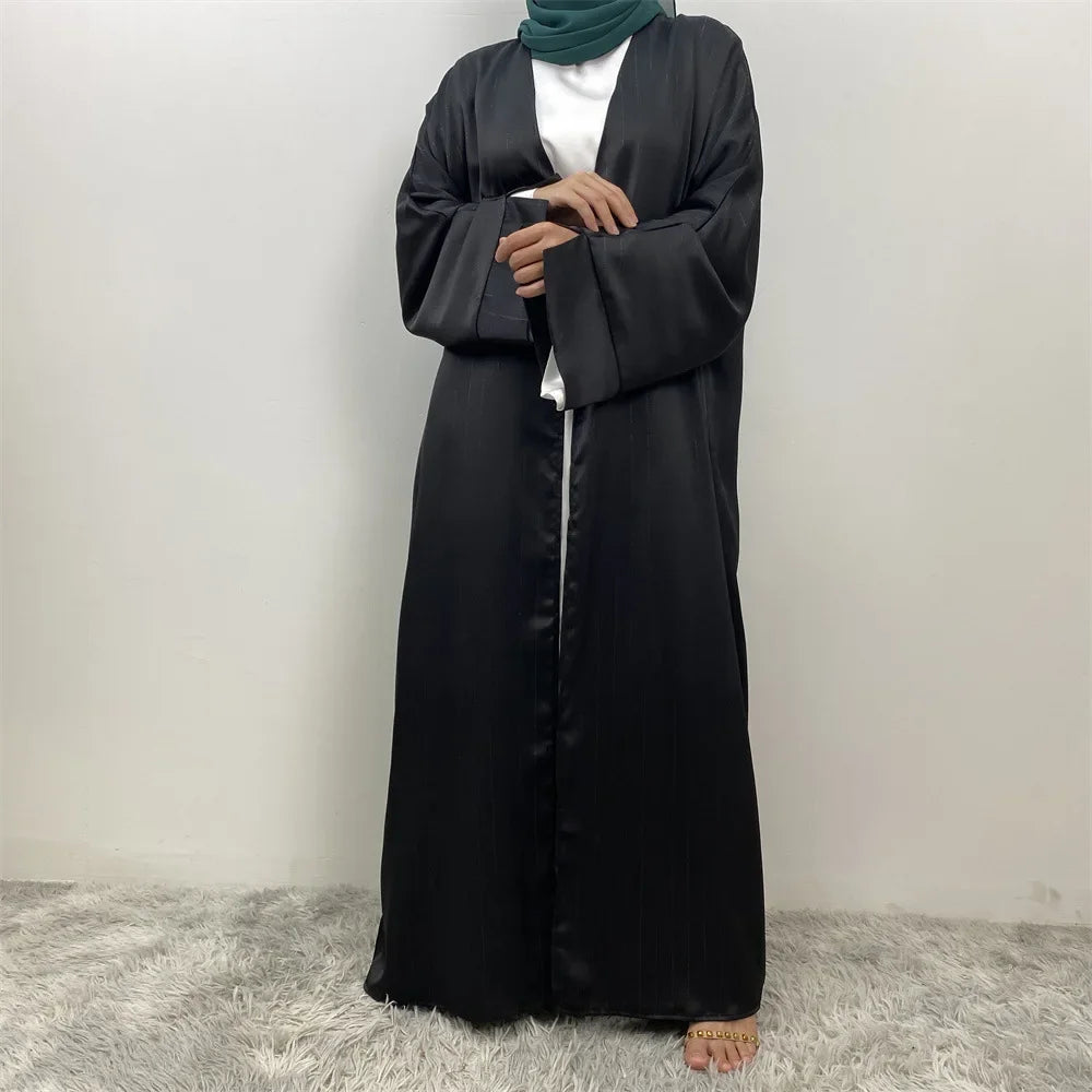 Middle East Kimono Open Abayas for Women Muslim Dress Dubai Kaftan Turkey Robe Islam Jalabiya Morocco Caftan Eid Ramadan Abaya - Meesal