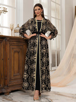 Embroidered Muslim Abaya Set - Meesal