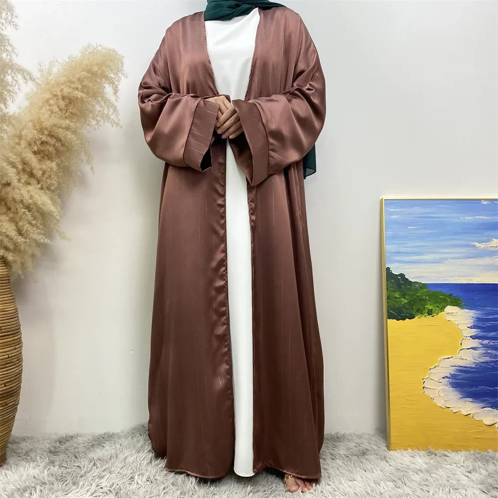 Middle East Kimono Open Abayas for Women Muslim Dress Dubai Kaftan Turkey Robe Islam Jalabiya Morocco Caftan Eid Ramadan Abaya - Meesal