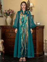 V-neck Long-sleeved Elegant Dress - Meesal