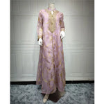 Eid Djellaba Embroidery Abayas for Women Muslim Evening Party Dress Dubai Kaftan Kebaya Femme Musulmane Vestidos Islam Jalabiya - Meesal