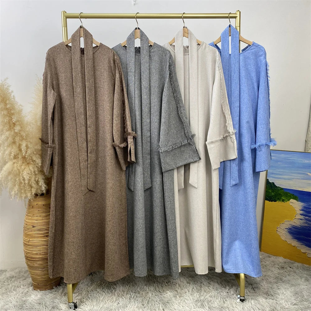 Middle East Muslim new fashion women's dress Dubai Arab Turkey loose women all the elegant long skirt with big swing - Meesal