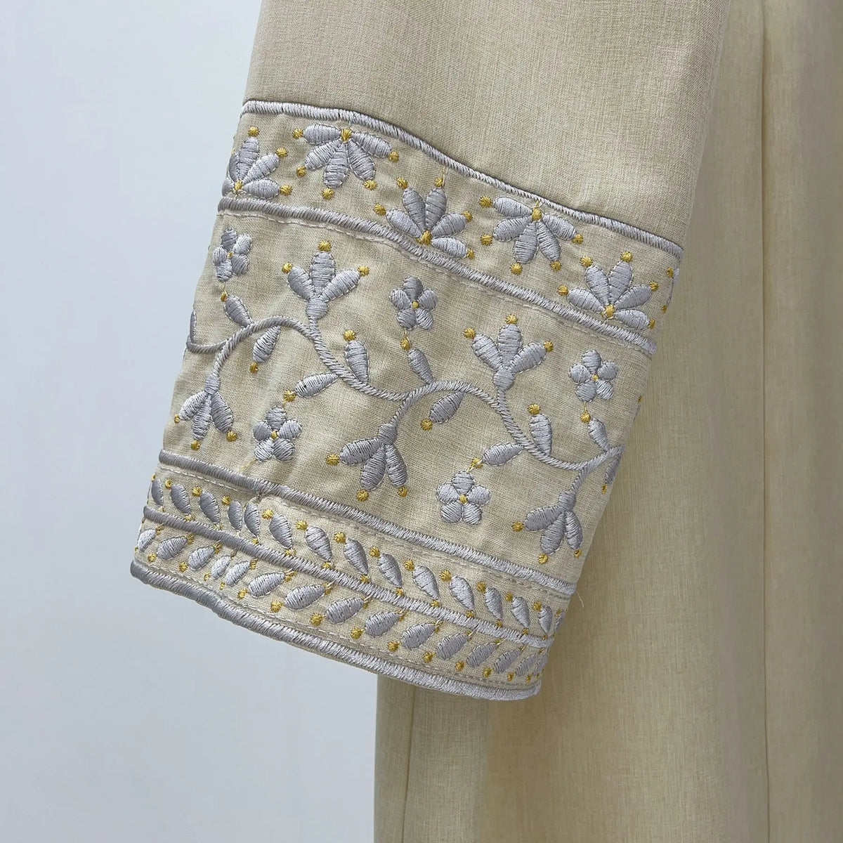 Embroidered Kimono Abaya - Meesal