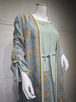 Embroidered Muslim Abaya Set - Meesal