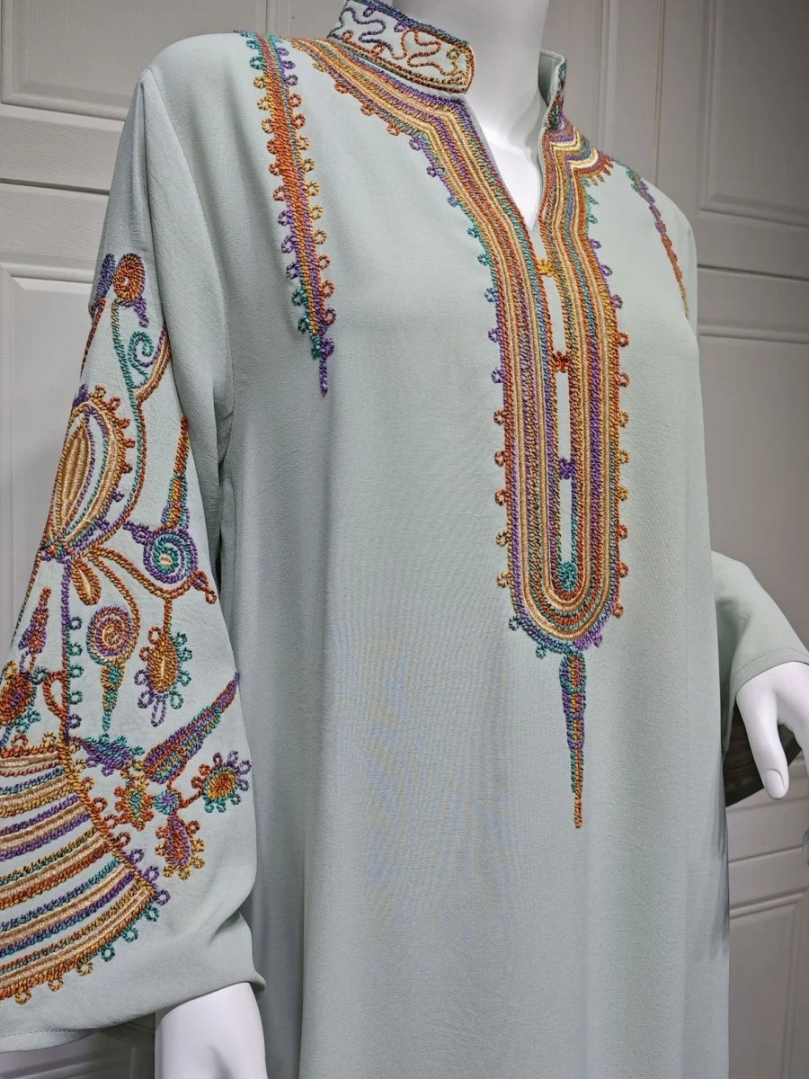 Floral Embroidery Dress - Meesal