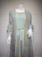 Embroidered Muslim Abaya Set - Meesal