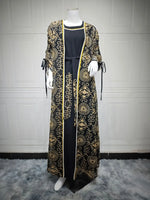 Embroidered Muslim Abaya Set - Meesal