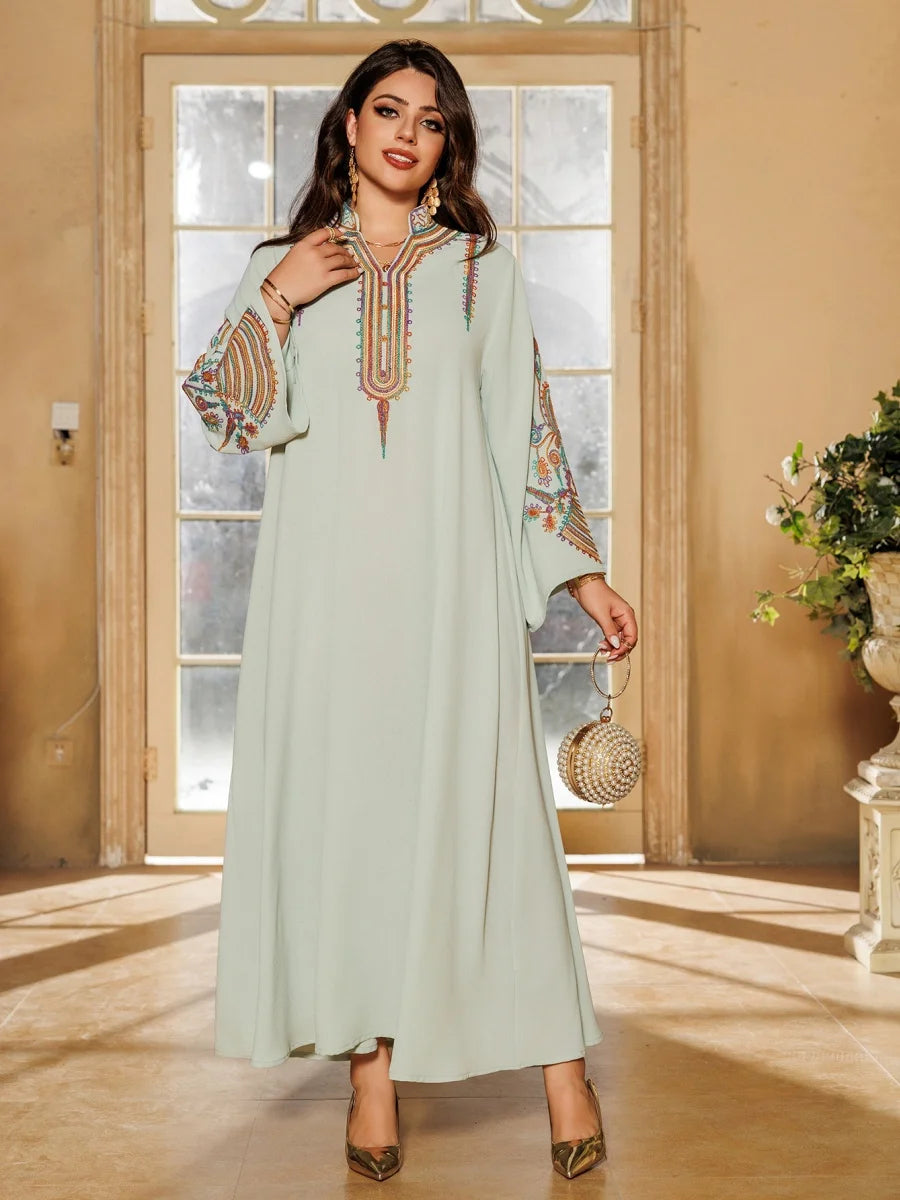 Floral Embroidery Dress - Meesal