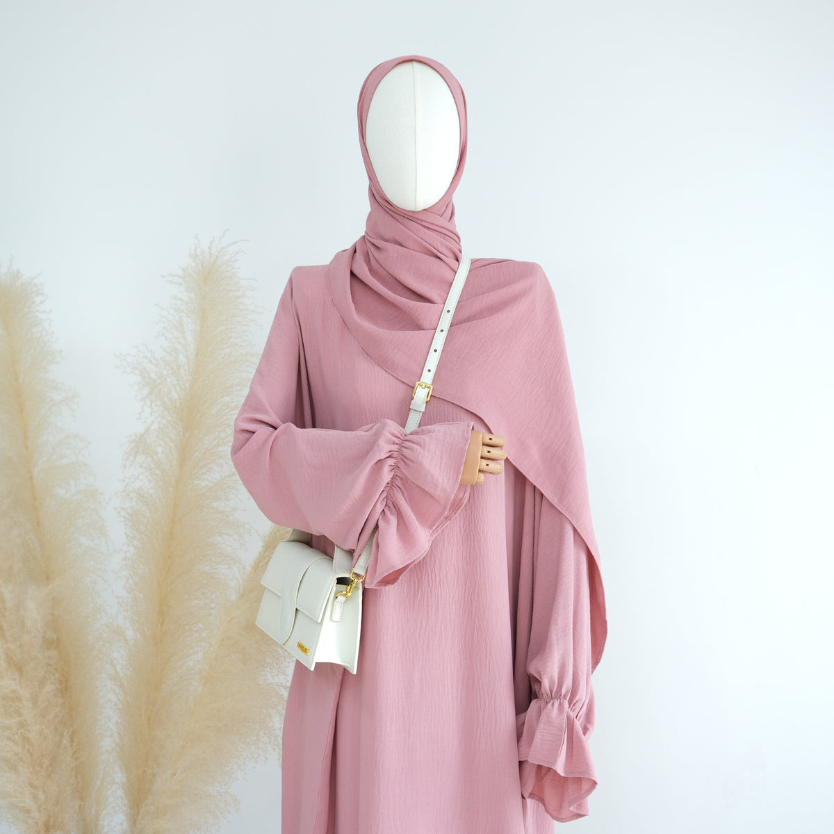 Middle East Dubai Turkey Solid Color Dress Leisure - Meesal