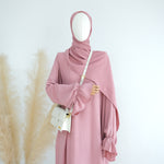 Middle East Dubai Turkey Solid Color Dress Leisure - Meesal