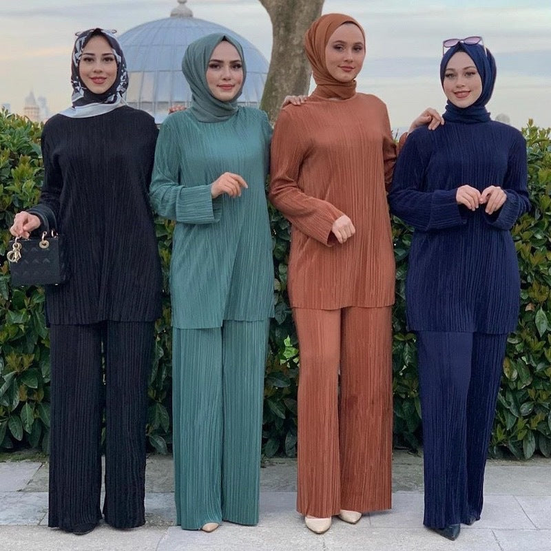 Ethnic Style Loose Casual Pleated Suit Southeast Asian Arab Women's Clothing - Meesal
