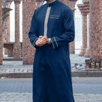 Muslim Middle East Long Sleeve Embroidered Casual Ethnic Robe - Meesal
