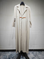 Cardigan Robe Pleated Pleated Coat Muslim Arab Clothing - Meesal