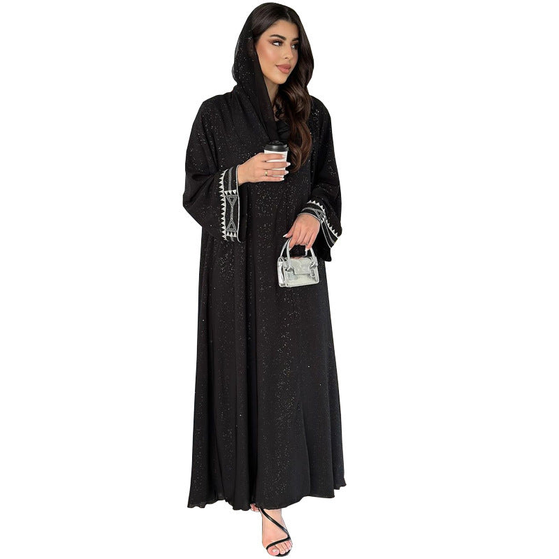 Muslim Modest Women's Arab Abaya Cardigan Robe - Meesal