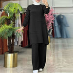 Muslim Women's Wear Solid Color Two-piece Set - Meesal