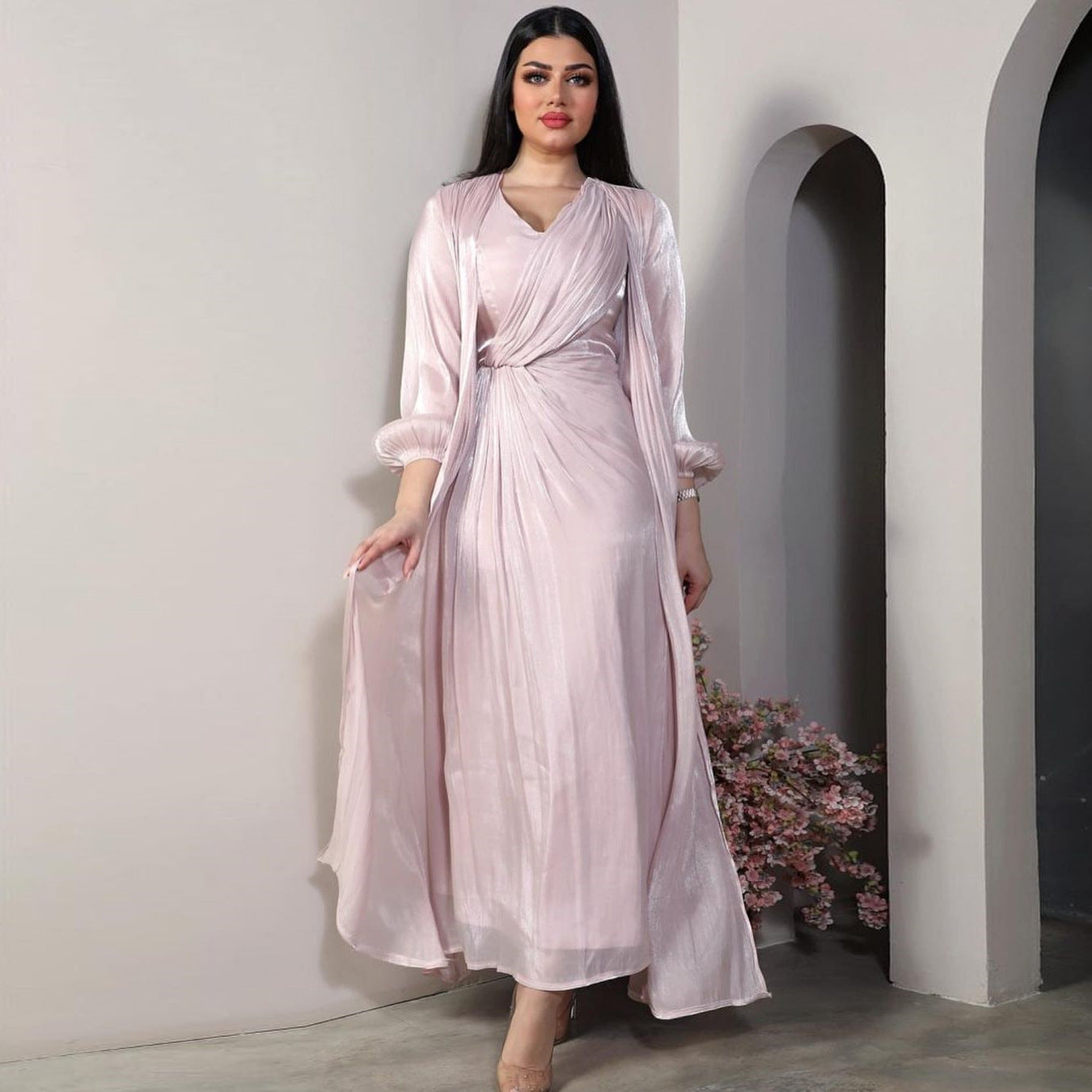 Bright Silk Dress DUBAI Turkish Robe - Meesal