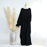 Middle East Dubai Turkey Solid Color Dress Leisure - Meesal