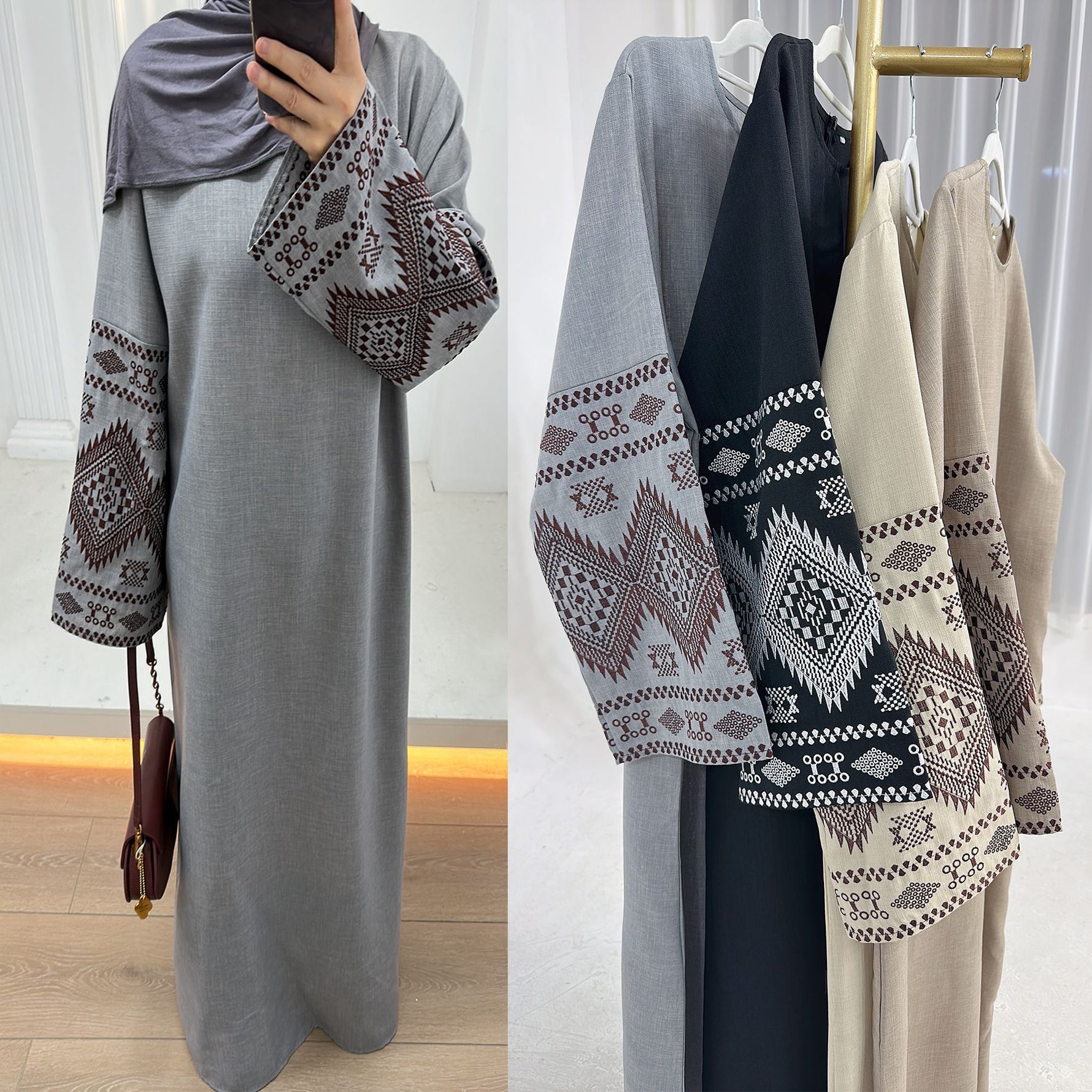Fashion Embroidered DUBAI Turkish Party Robe - Meesal