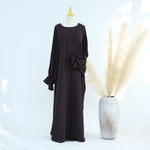 Middle East Dubai Turkey Solid Color Dress Leisure - Meesal