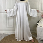 Middle East Dubai Hot Sale Lace Up Satin Muslim Dress - Meesal