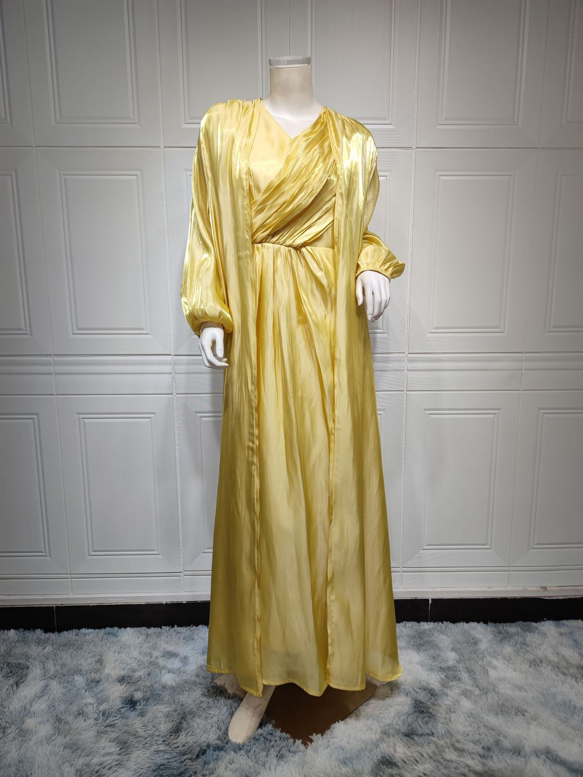 Bright Silk Dress DUBAI Turkish Robe - Meesal