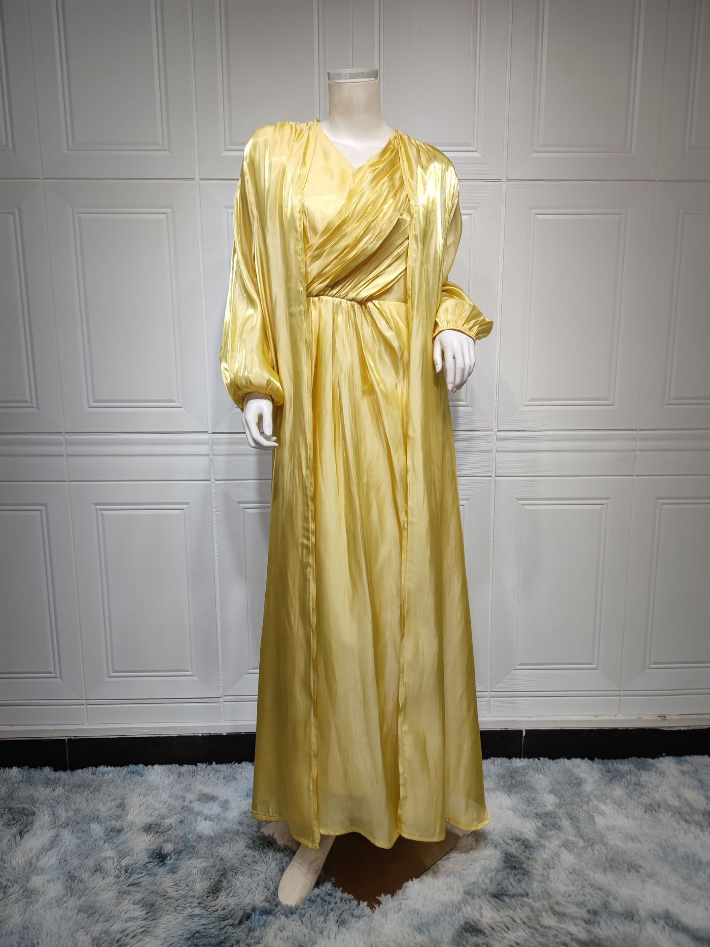 Bright Silk Dress DUBAI Turkish Robe - Meesal