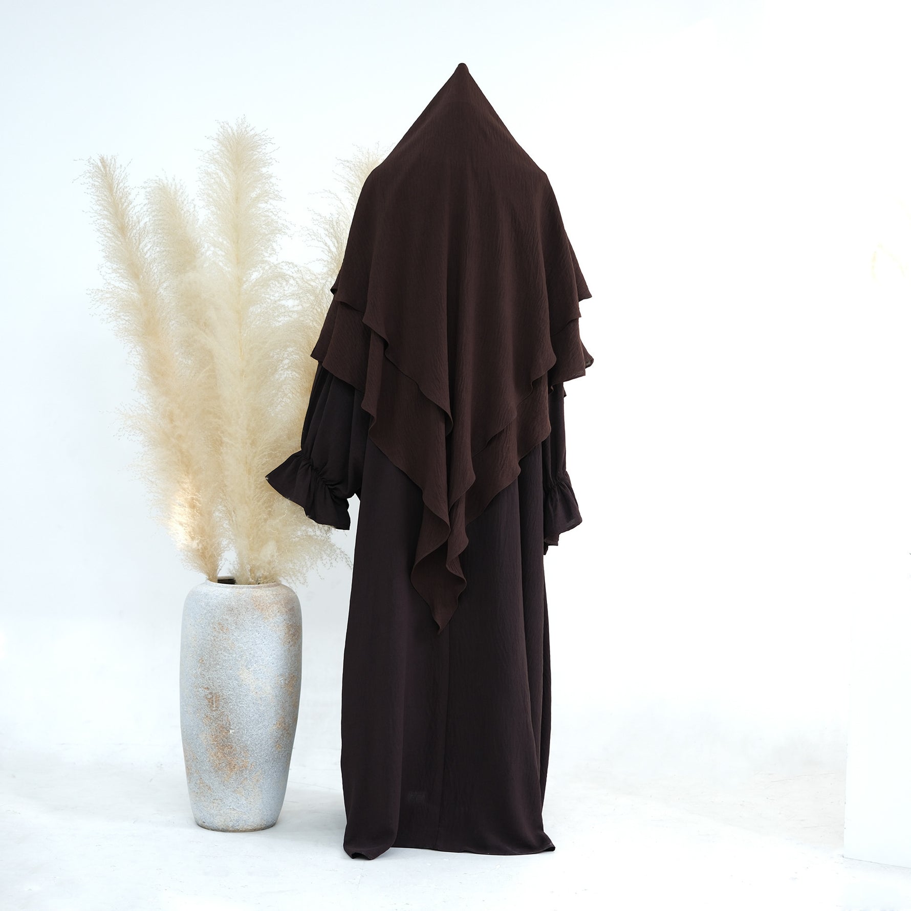 Middle East Dubai Turkey Solid Color Dress Leisure - Meesal