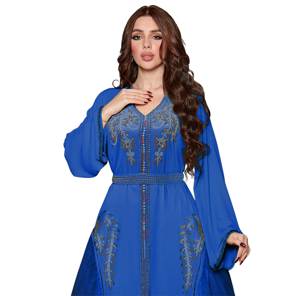 Middle East Diamond Beaded Dress Dress Women - Meesal