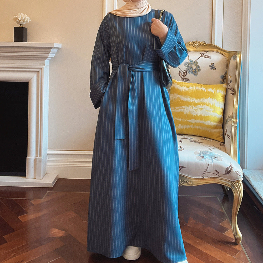 Middle East Stripe Tunneled Dress Women - Meesal