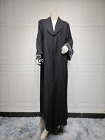 Muslim Modest Women's Arab Abaya Cardigan Robe - Meesal