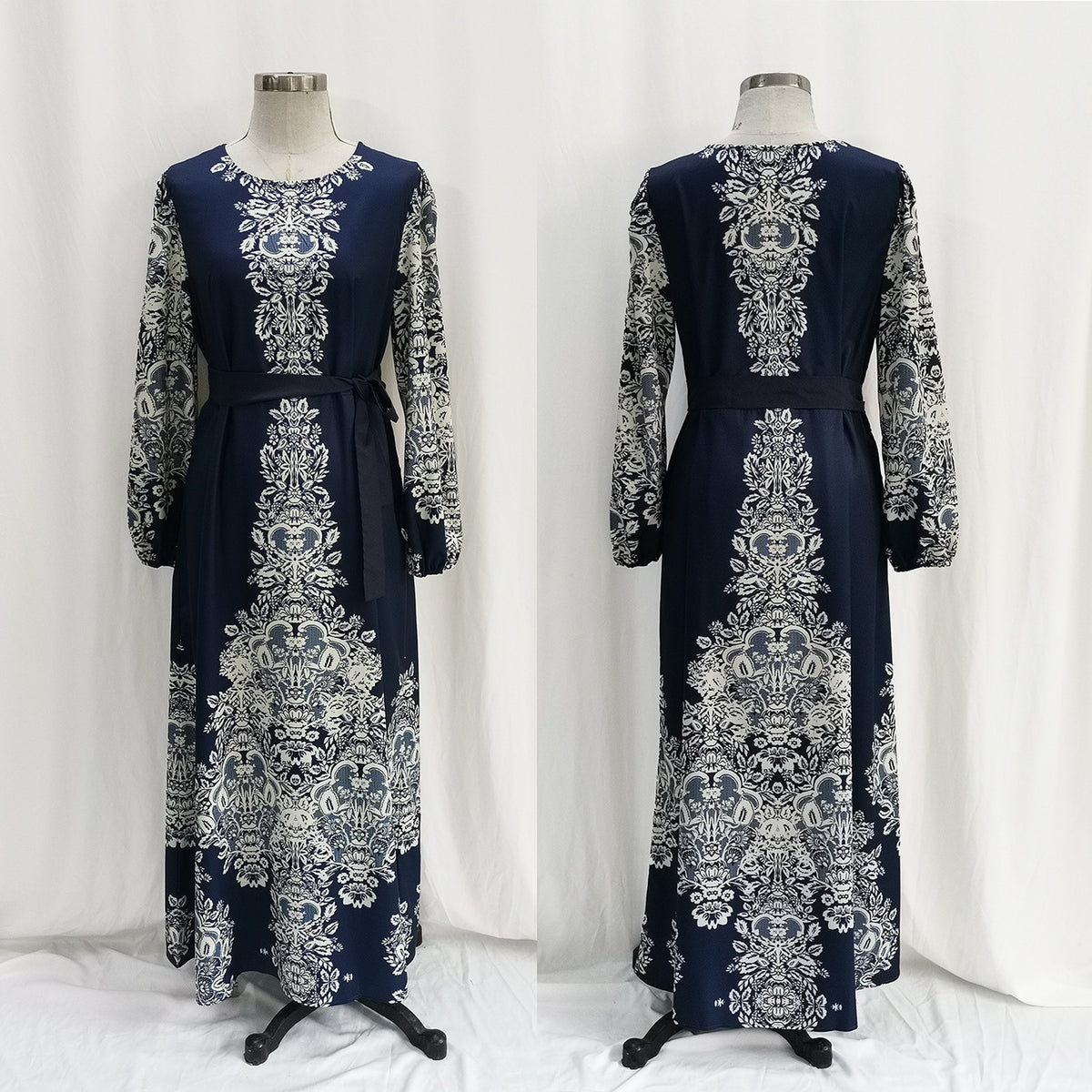 Middle East Arab Muslim Printed Dress - Meesal