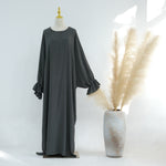 Middle East Dubai Turkey Solid Color Dress Leisure - Meesal